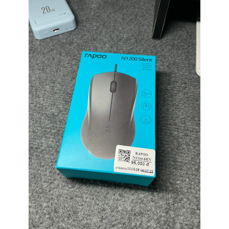 Chuột Có Dây Silent Rapoo N1200 Đen 564541