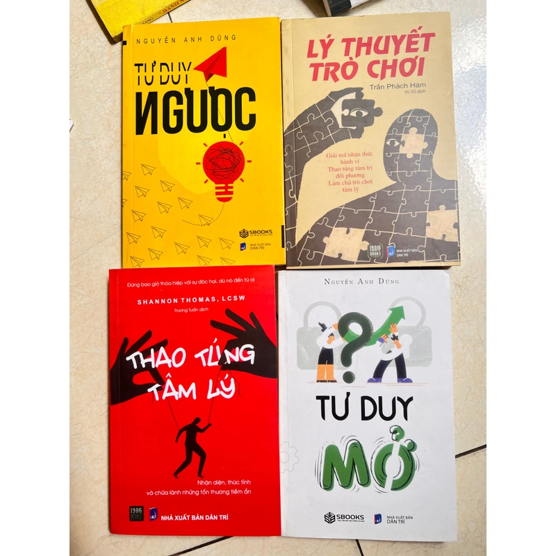 Combo 4 quyển tư duy mở, thao túng tâm lý, lý thuyết trò chơi, tư duy ngược  500042
