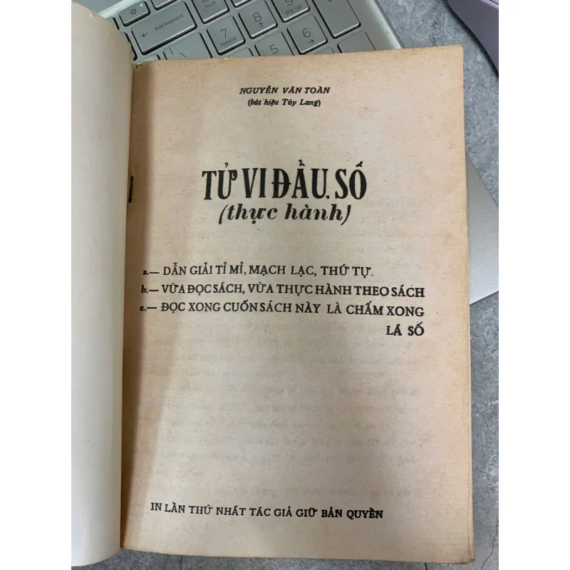 TỬ VI ĐẨU SỐ: PHƯƠNG PHÁP THỰC HÀNH CHẤM SỐ TỬ VI - NGUYỄN VĂN TOÀN 934212