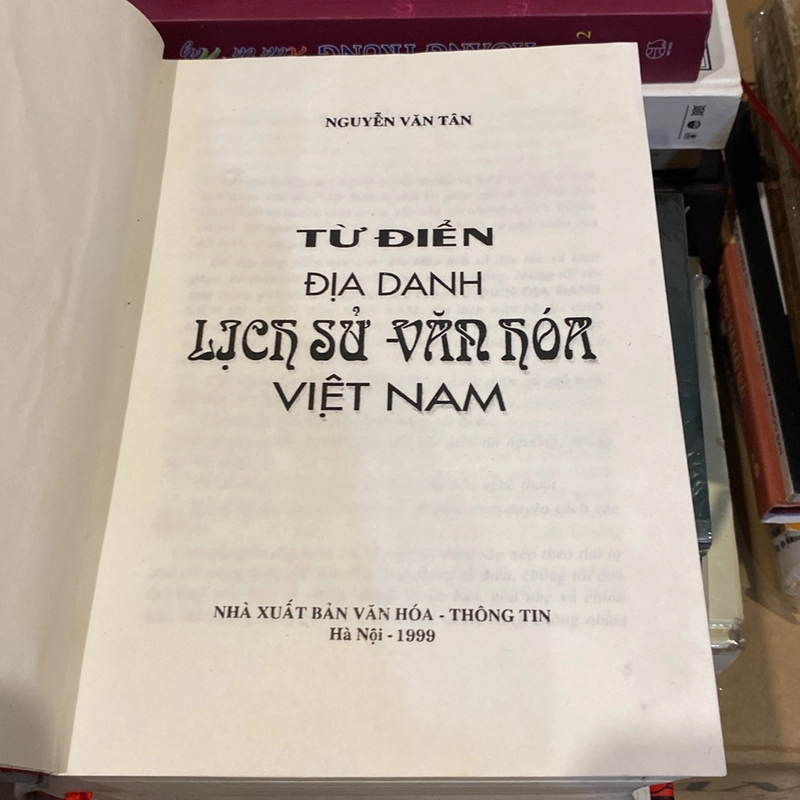 TỪ ĐIỂN ĐỊA DANH LỊCH SỬ VĂN HÓA VIỆT NAM, BÌA CỨNG (XB 1999) 525876