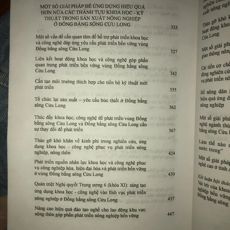 Khoa học - Công nghệ trong phát triển nông nghiệp bền vững vùng đồng bằng sông Cửu Long  722951