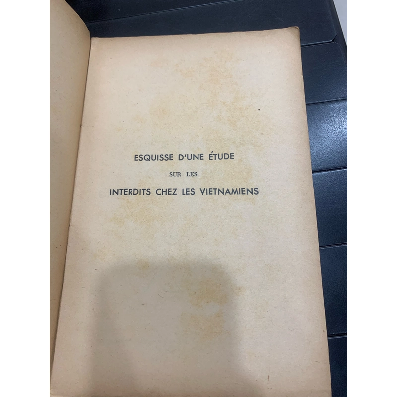 ESQUISSE D'UNE ÉTUDE SUR LES INTERDITS CHEZ LES VIETNAMIENS 279536