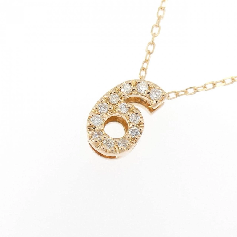 K18PG Số 6 Dây chuyền kim cương 0.08CT - Hàng hiệu Chính hãng 862564