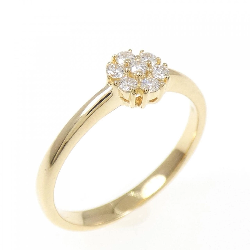 【Remake】Nhẫn kim cương K18YG hình hoa 0.15CT 673130