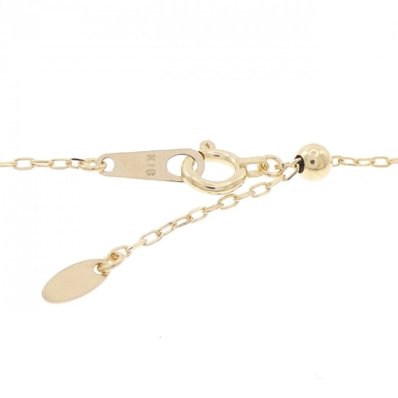 K18YG Tuyết Flake Kim Cương Dây Chuyền 0.14CT - Hàng hiệu Chính hãng 858988