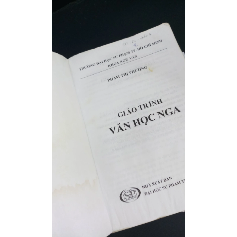 Giáo trình văn học Nga mới 80% ố ẩm có viết trang bìa rách bìa 2013 HCM0412 Phạm Thị Phương GIÁO TRÌNH, CHUYÊN MÔN 353480