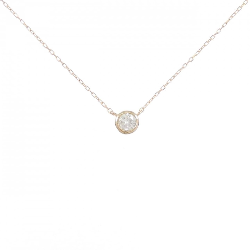 K18PG Solitaire Dây chuyền kim cương 0.15CT - Hàng hiệu Chính hãng 859700