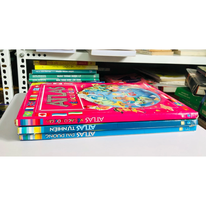 📚 BỘ 3 CUỐN ATLAS: TỰ NHIÊN – ĐẠI DƯƠNG – VẼ CÁC QUỐC GIA 🌍🌊🗺️ 479461