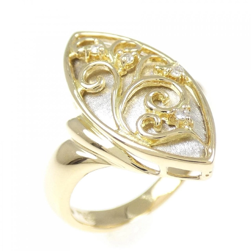 Nhẫn kim cương K18YG/PT900 0.04CT 672126