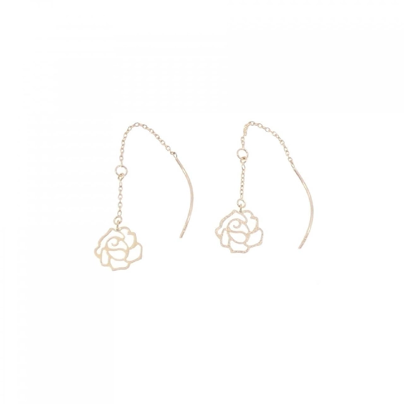 K18PG Bông tai hoa - Hàng hiệu Authentic 869955