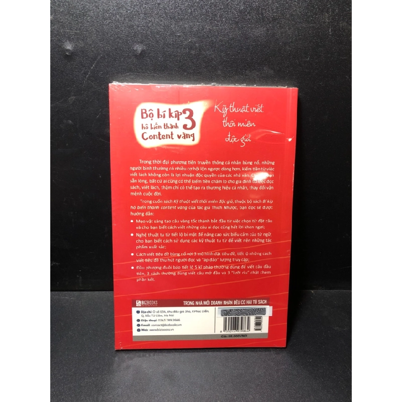 [Phiên Chợ Sách Cũ] Bộ bí kíp hô biến thành content vàng 3 kỹ thuật viết thôi miên đọc giả Thích Nhược 2303 417362