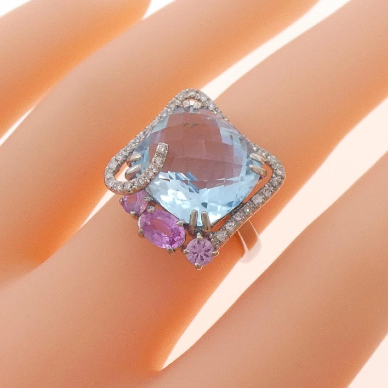 Nhẫn đá màu 750WG 668868