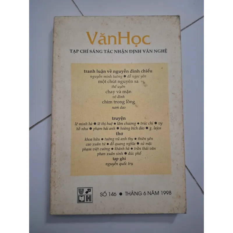 Tạp chí Văn Học số 146 (6/1998) - Viện Văn học - Tạp chí Nghiên cứu 701348
