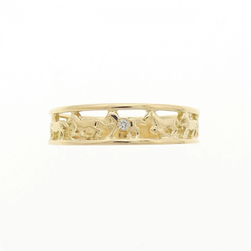 Nhẫn kim cương K18YG 0.01CT 670104