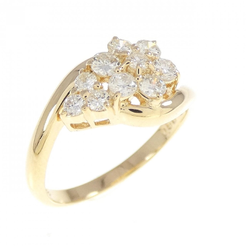 Nhẫn kim cương hoa K18YG 0.50CT 668757