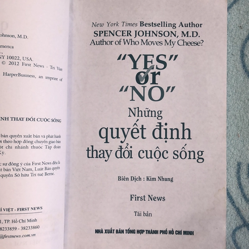 " YES " - " NO" Những quyết định thay đổi cuộc sống 363897