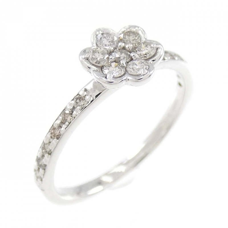 Nhẫn kim cương hoa K18WG 0.58CT 671895
