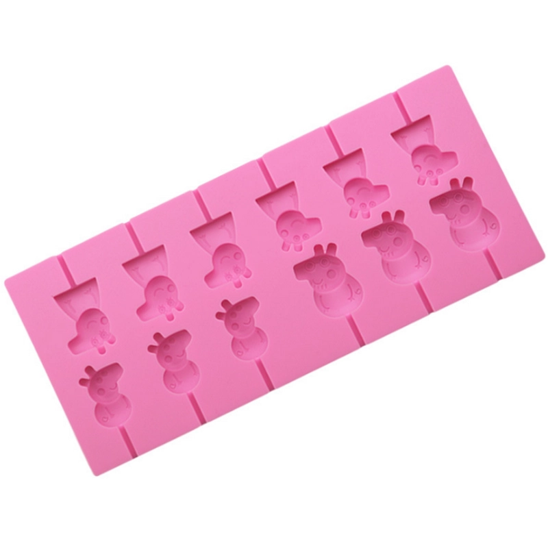 Khuôn silicon làm rau câu, kẹo dẻo, socola 12 heo con Cute Peppa - Mã số 1038 336053