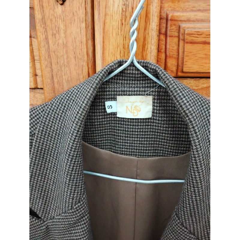 Áo khoác blazer nữ, caro nhí 9413