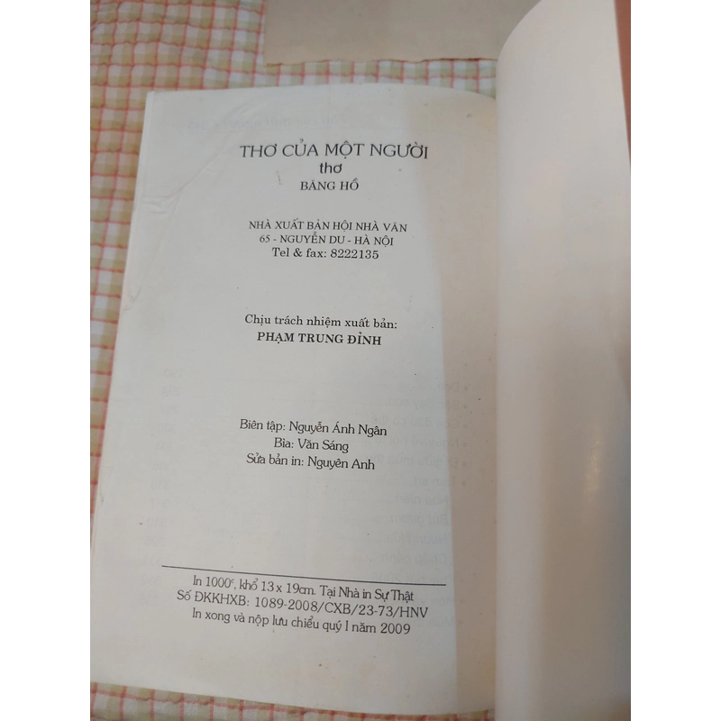 THƠ CỦA MỘT NGƯỜI - BĂNG HỒ 466185