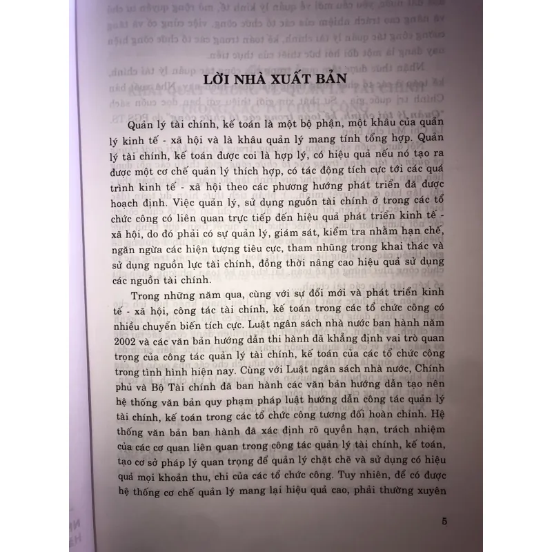 Quản lý tài chính, kế toán trong các tổ chức công 708781