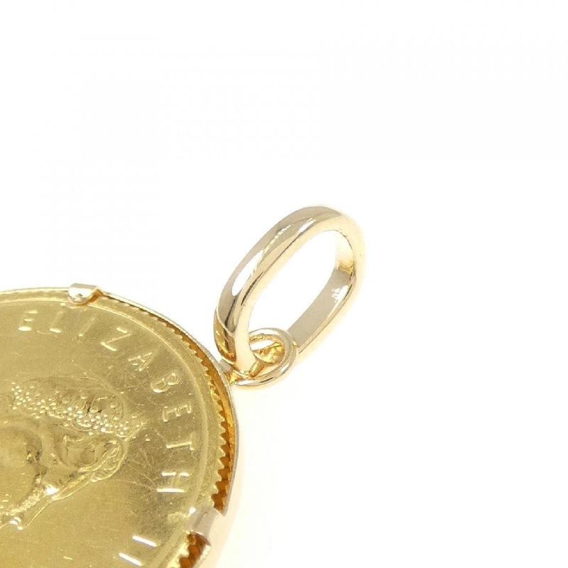 K18YG(枠) Đồng xu Mặt dây chuyền - Hàng hiệu Authentic 864150