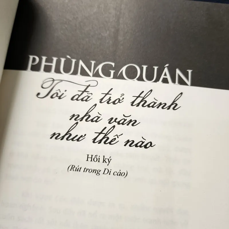 Tôi đã trở thành nhà văn như thế nào? | Phùng quán 694086