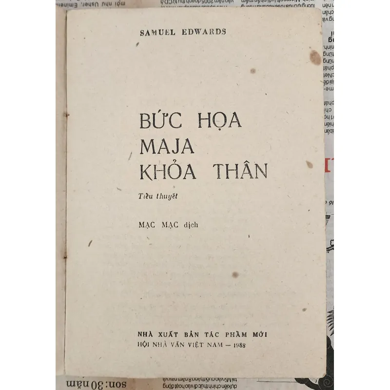 BỨC HỌA MAJA KHỎA THÂN - tác giả: Samuel  Edwards 727110