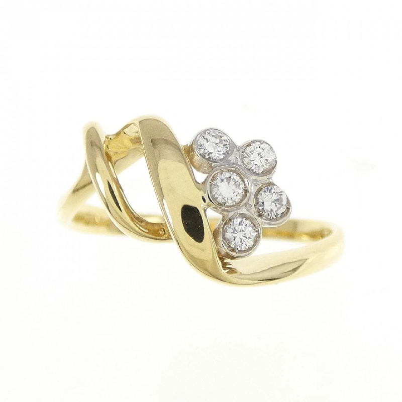 Nhẫn kim cương 750YG/750WG 0.12CT 671677