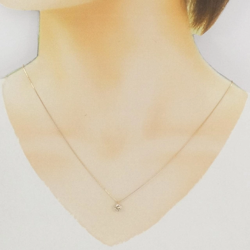 K18PG Solitaire Dây chuyền kim cương 0.40CT - Hàng hiệu Chính hãng 856539