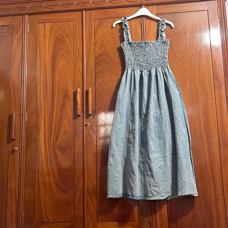 Váy bò 2 dây dáng dài  720343