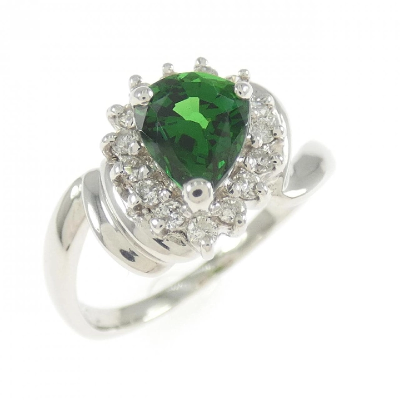 Nhẫn Garnet Xanh PT900 0.94CT 670002