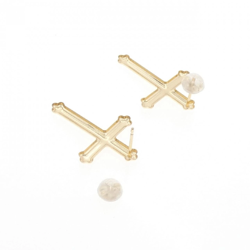 K18YG Bông tai hình chữ thập - Hàng hiệu Chính hãng 868728