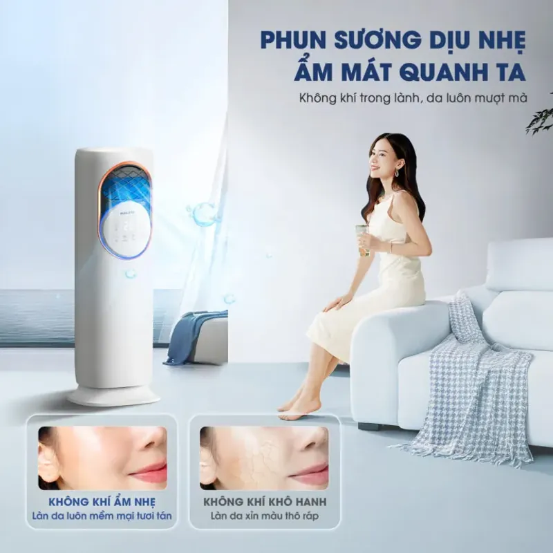 Quạt điều hòa thông minh KSA368 KALITE màu trắng chính hãng mới 100% 572043