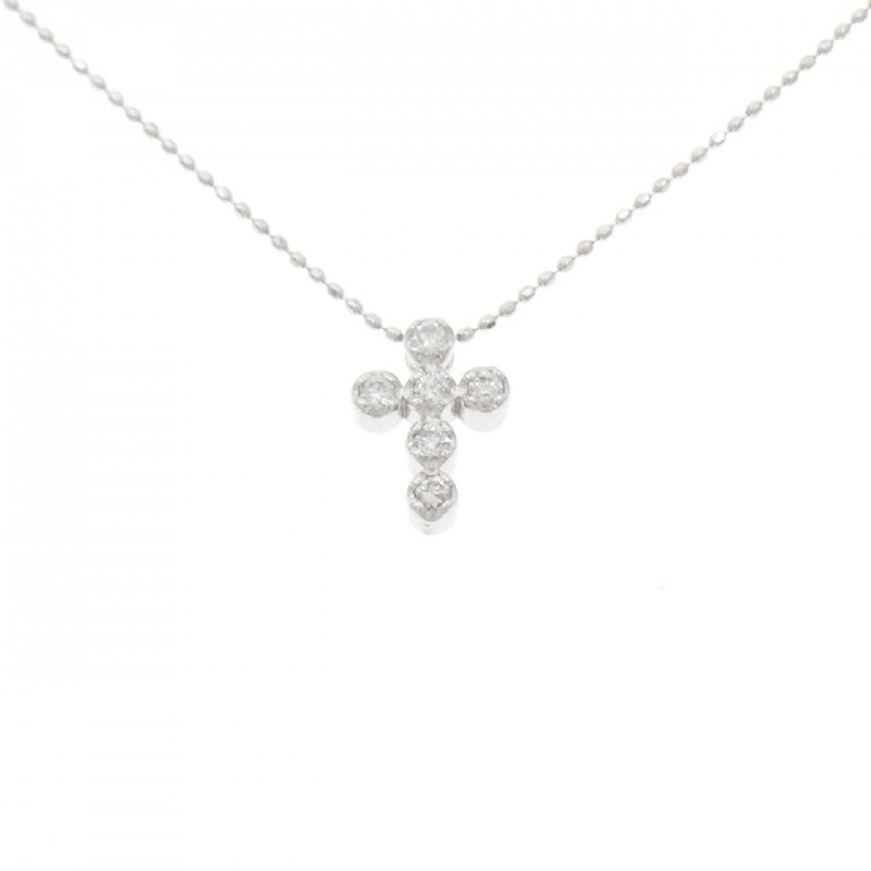 K18WG Dây chuyền kim cương chéo 0.14CT - Hàng hiệu Chính hãng 855848