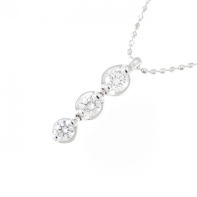 PT/K18WG Dây chuyền kim cương ba viên 0.30CT - Hàng hiệu Chính hãng 863270