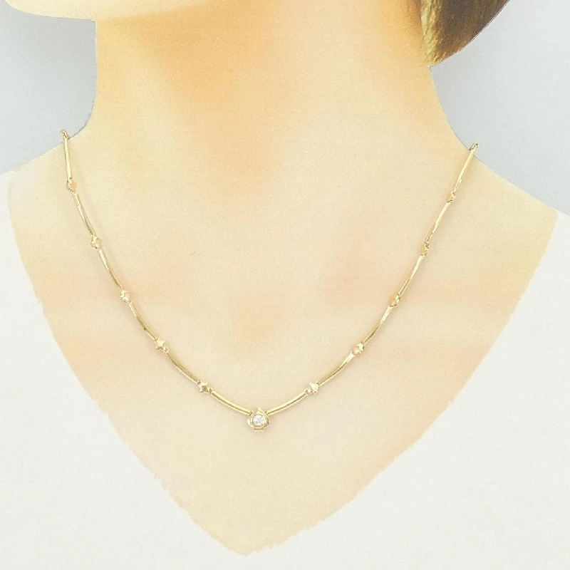 K18YG Dây chuyền kim cương 0.12CT - Hàng hiệu Authentic 856443