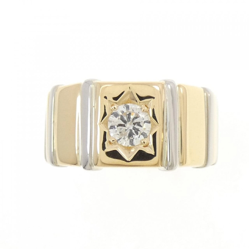 Nhẫn kim cương K18YG/PT900 0.43CT 667115