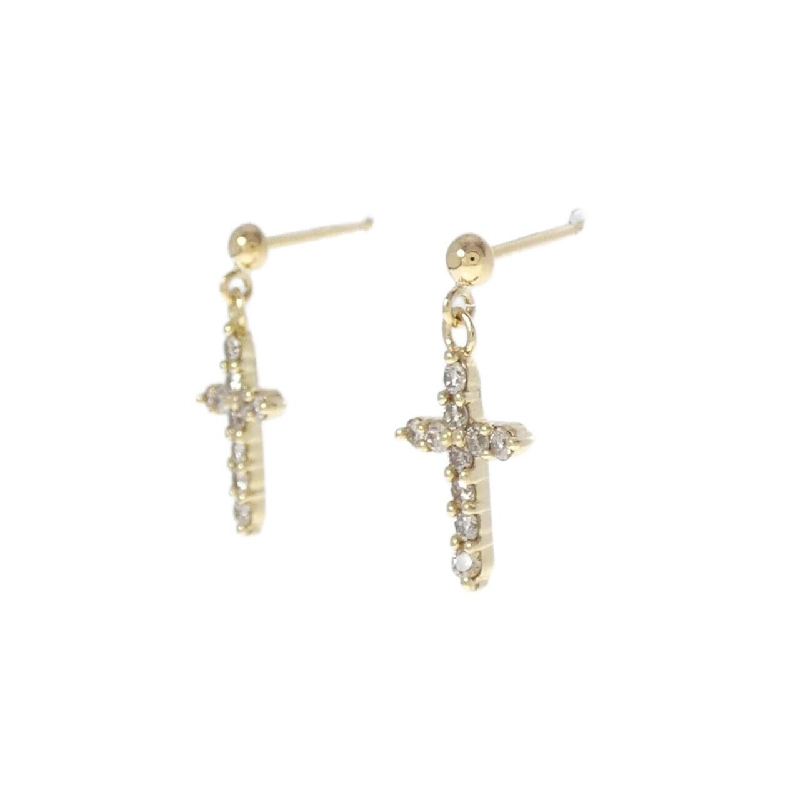 K18YG Bông tai kim cương chéo 0.30CT - Hàng hiệu Chính hãng 868119