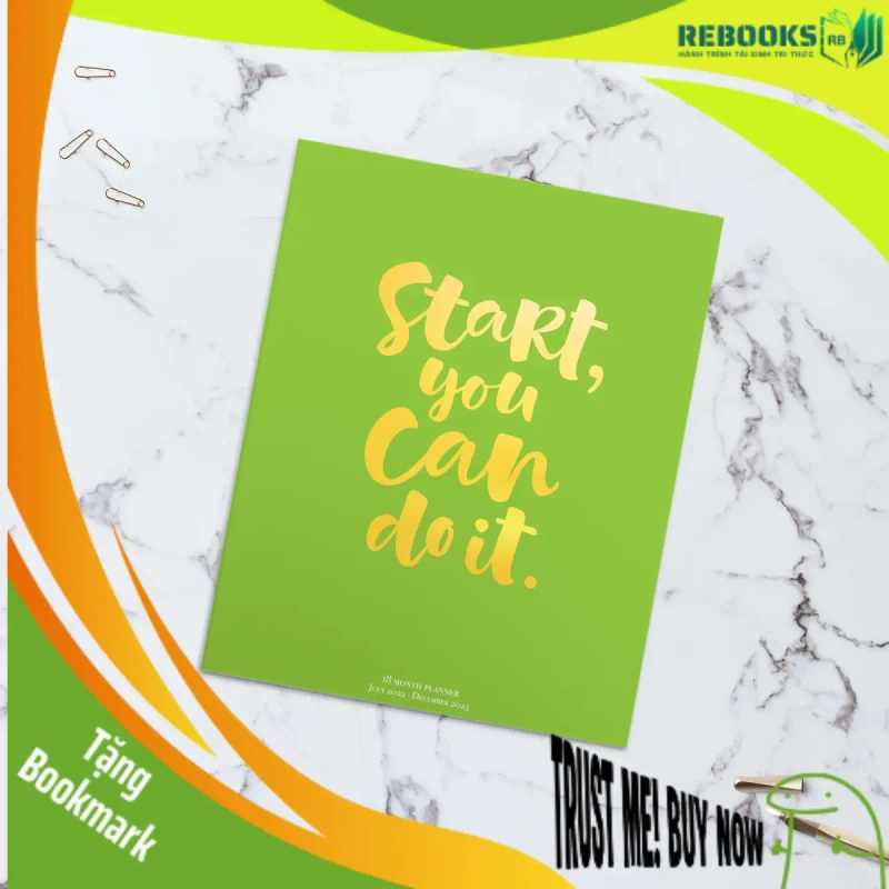 (TẶNG BOOKMARK) Sổ planner 18 tháng 7/2022-12/2023 Màu Xanh Lá - Mẫu 02 937661