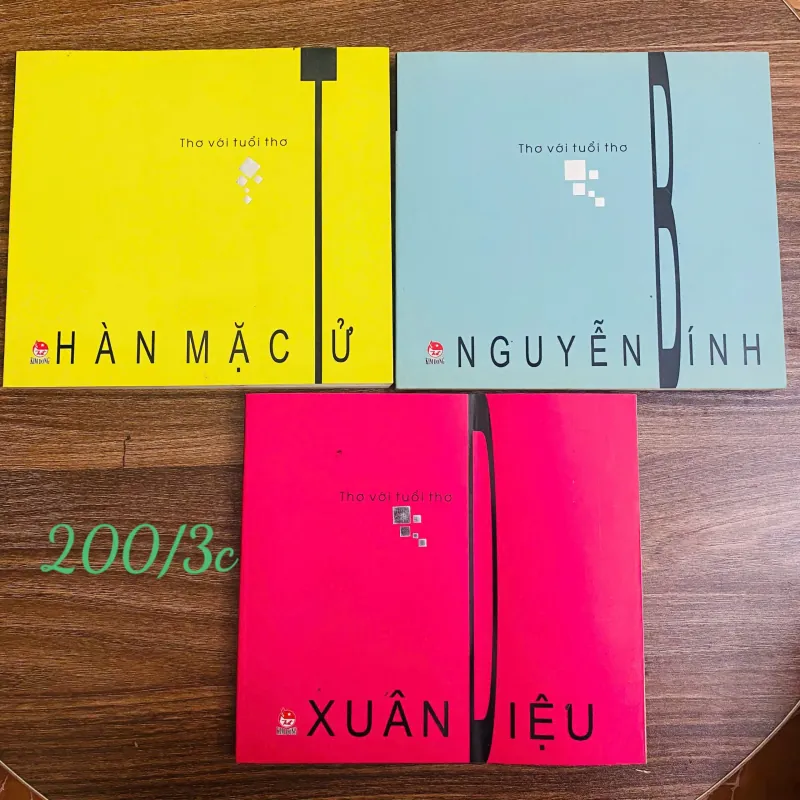 Combo 3 quyển Thơ với tuổi thơ -  Xuân Diệu - Nguyễn Bính - Hàn Mặc Tử#HATRA 753875