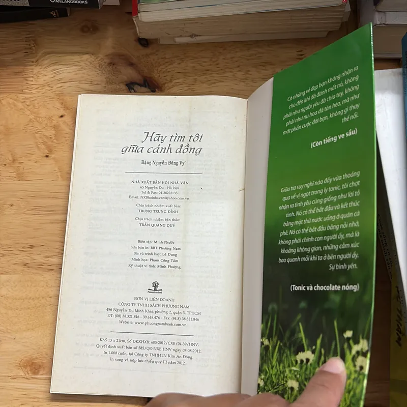 II Tản Văn Và Truyện Ngắn: Hãy Tìm Tôi Giữa Cánh Đồng - Đặng Nguyễn Đông Vy - 2012 698021