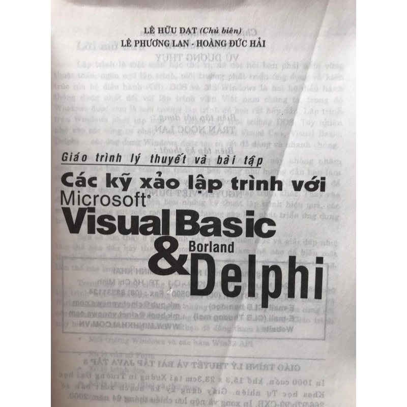 Các kỹ xảo lập trình với microsoft Visual Basic & Borlan Delphi 460489