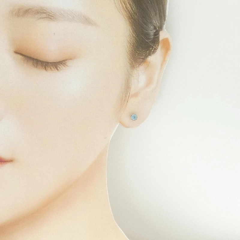 K18YG Blue Topaz Earrings - Hàng hiệu Authentic 870810