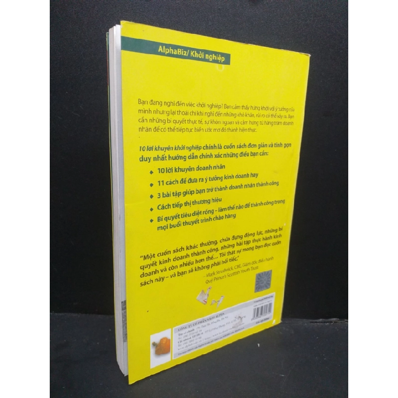[Phiên Chợ Sách Cũ] 10 lời khuyên khởi nghiệp 2016 2303 424474