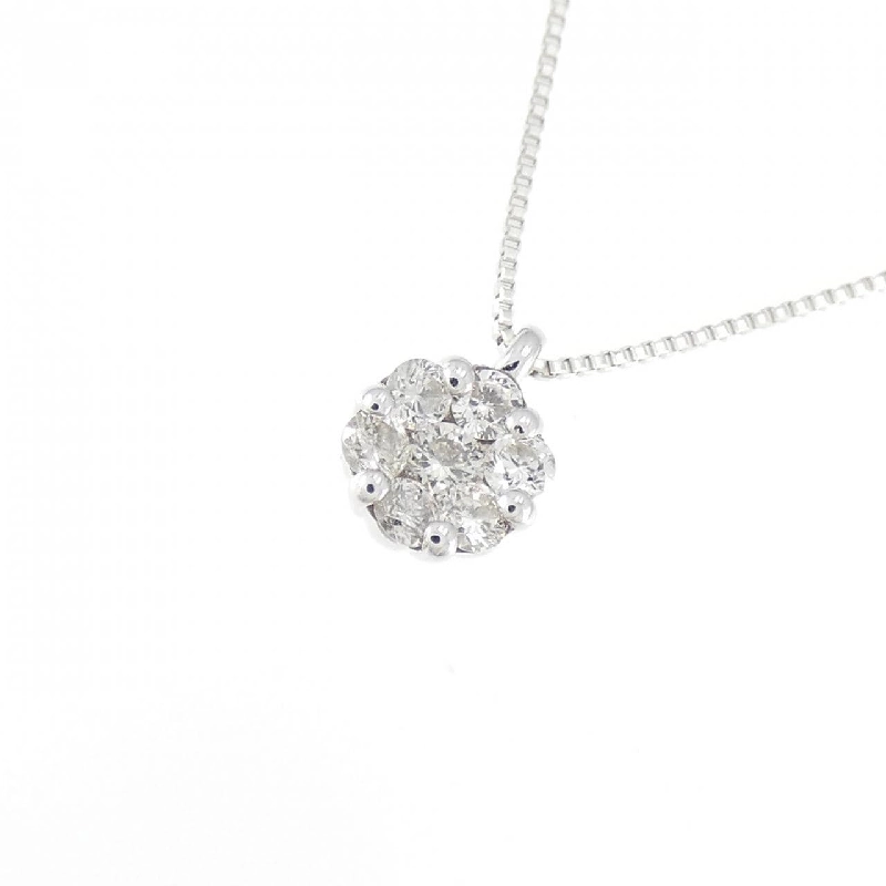 K18WG Hoa Kim Cương Dây Chuyền 0.20CT - Hàng hiệu Chính hãng 860131