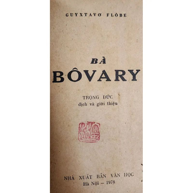 VH cổ điển Pháp: BÀ BOVARY 727146