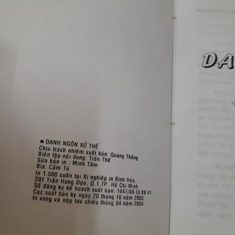 Danh ngôn xử thế- TG Nguyễn Hữu Trọng.  762435