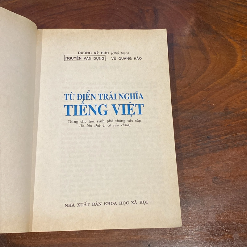 TỪ ĐIỂN TRÁI NGHĨA TIẾNG VIỆT (XB 1999) 478614