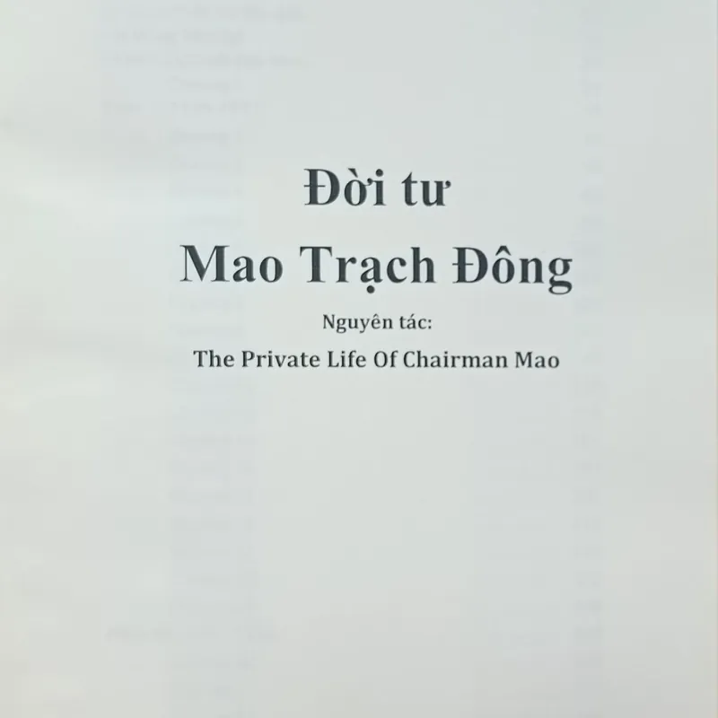 Đời tư Mao Trạch Đông (Lí Chí Thoả) 574211